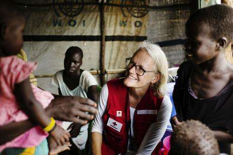 Tina Agerbak i Sydsudan for Røde Kors