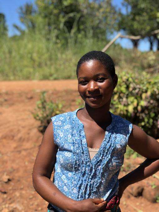Eunice er aktiv i ungdomsklub i Malawi