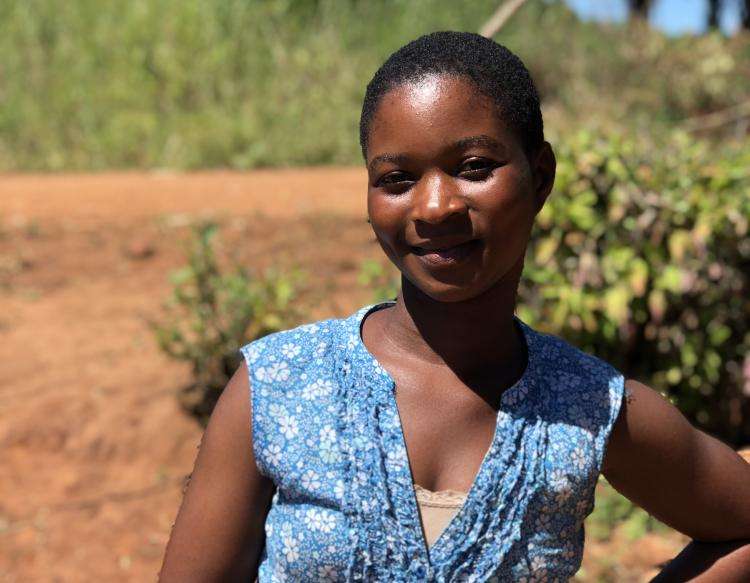 Eunice er aktiv i ungdomsklub i Malawi